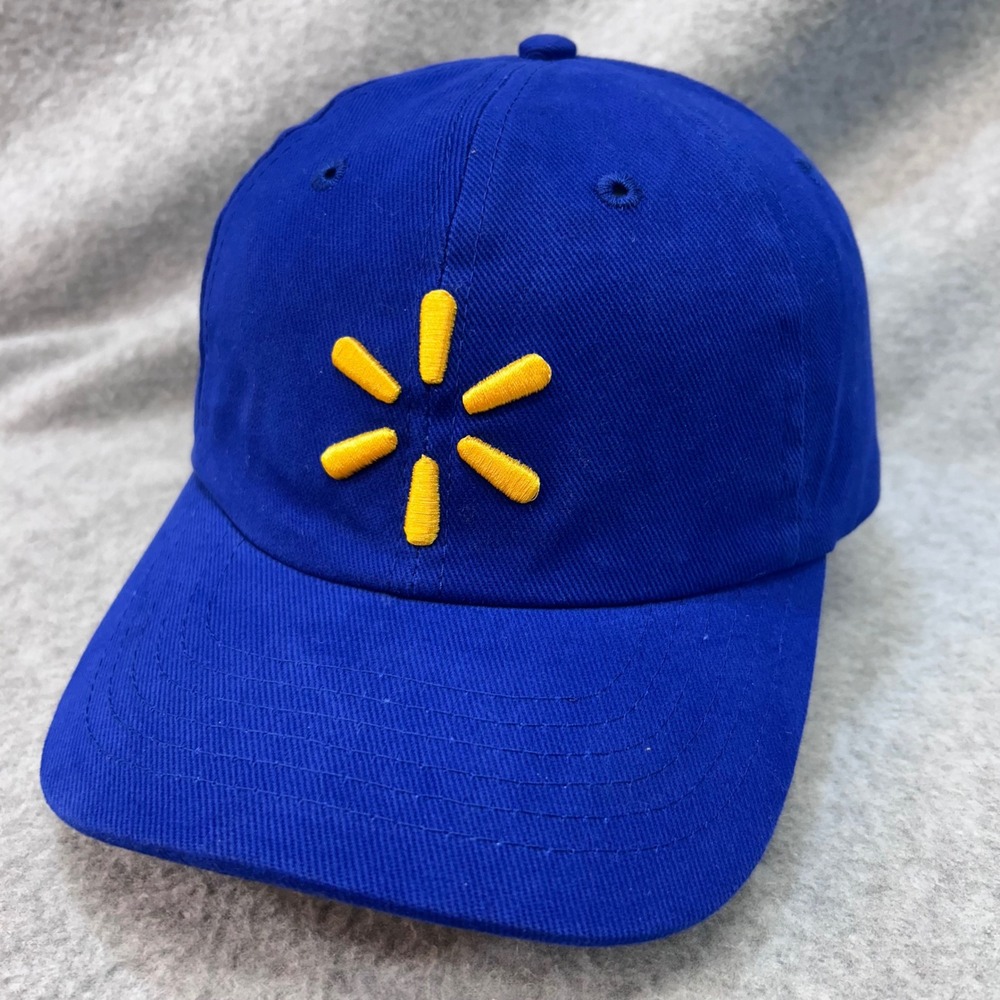Walmart Yellow Spark Logo Unisex Blue Hat Adjustable Dad Cap OSFM